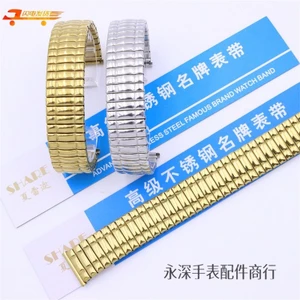 Dây đeo bằng thép không gỉ 00985 / Dây đeo lò xo kiểu cũ / Phụ kiện đồng hồ / Thép không gỉ / Dây thun có thể thu vào / Người cao tuổi trung niên / Nam Nữ / Dây căng đàn hồi