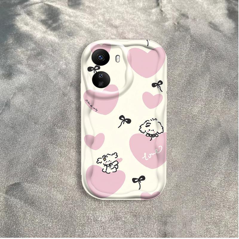 Thích hợp cho Redmi 13C / POCO C65 3D Mềm TPU Nơ Tình Yêu Vỏ Điện Thoại Chống Sốc