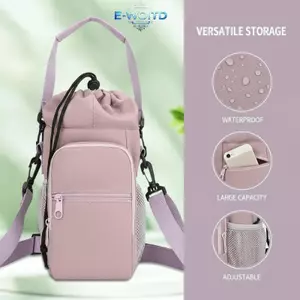 Túi đựng bình nước E-WOITD Dây đeo vai có thể điều chỉnh Lưu trữ điện thoại Di động để đi bộ đường dài Tập thể dục và sử dụng du lịch E-WOITD