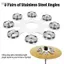 toyuvn Funien Hi Hat Tambourine Đính kèm Hiệu ứng tức thì Mở rộng âm thanh linh hoạt Cấu trúc chắc chắn với 8 cặp thép không gỉ leng keng cho mũ Crashes Rides Stacks
