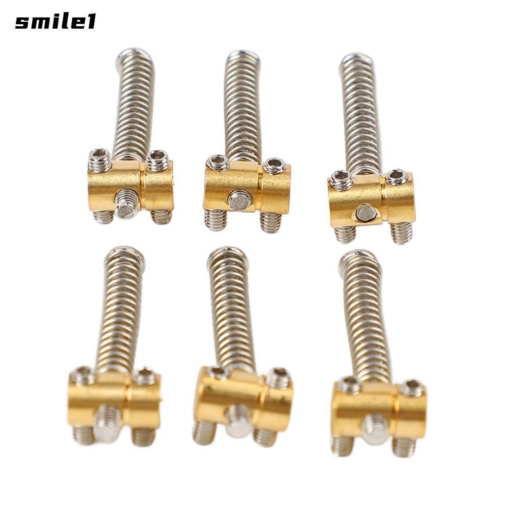 NHỎ 6 cái cho ​Yên xe Telecaster, ​Yên xe cầu đàn Guitar​ ​Phụ tùng đàn Guitar điện​ Bộ yên ngựa bằng đồng thau​, Đồng thau ​Phong cách Tele​ ​Yên xe bù đắp​ ​Dành cho phụ kiện Telecaster / TL​