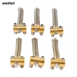 NHỎ 6 cái cho ​Yên xe Telecaster, ​Yên xe cầu đàn Guitar​ ​Phụ tùng đàn Guitar điện​ Bộ yên ngựa bằng đồng thau​, Đồng thau ​Phong cách Tele​ ​Yên xe bù đắp​ ​Dành cho phụ kiện Telecaster / TL​