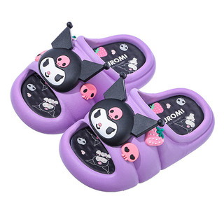 Dép trẻ em Kuromi – Mềm mại, đế chống trượt, dùng trong nhà, phòng tắm hoặc đi chơi