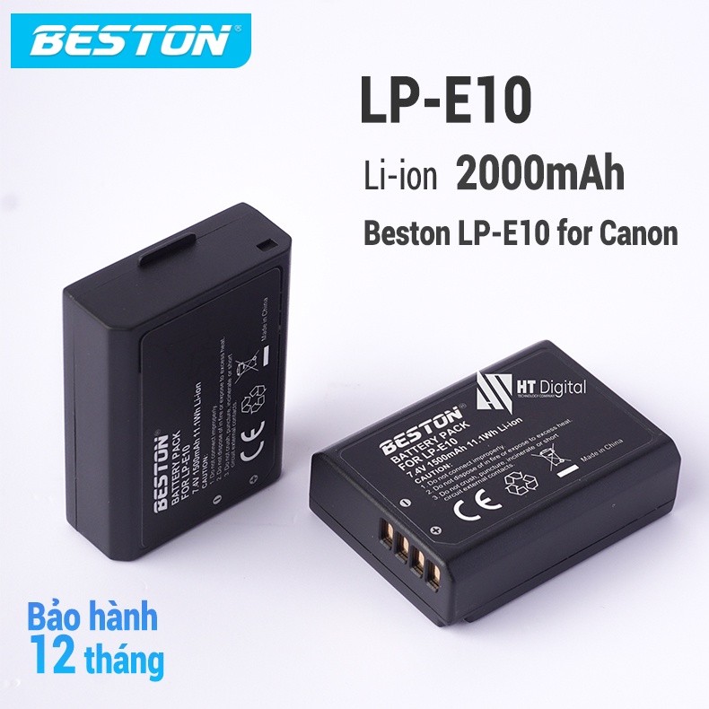 Pin máy ảnh và sạc pin máy ảnh Beston LP-E10 Cho máy ảnh Canon EOS Rebel T3 T5 T6 Kiss X50 Kiss X70 1100D 1200D 1300D