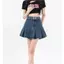 Váy Denim cổ điển phong cách Hot Girl kiểu Mỹ cạp cao xếp ly Phiên bản chữ A thon gọn hơn che chân váy ngắn chống chói dành cho nữ