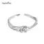 AqToCna Retro Gothic Màu Bạc Zircon Hợp Kim Nhẫn Dành Cho Nữ Cô Gái Vintage Pha Lê Mở Nhẫn Có Thể Điều Chỉnh Punk Hình Học Dự Tiệc Trang Sức AqToCna