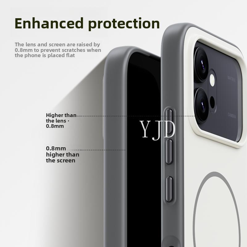 Ốp YJD Cho Honor 600 Pro Skin Feel Không Dấu vân tay Không ố vàng Thu hút từ tính Vỏ điện thoại chống rơi