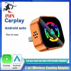 Không dây CarPlay 2in1 Android AUTO Adapter Smart AI Box WiFi & Bluetooth Điều khiển bằng giọng nói Hỗ trợ CarPlay có dây / không dây