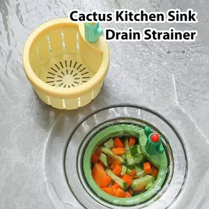 Lọc rác bồn rửa tự động đổ xương rồng, chặn thoát nước, lọc cặn nhà bếp hiệu quả shopidaevn