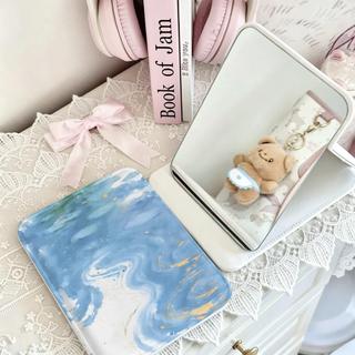 Gương gấp biển xanh và sóng nước thiết kế đơn giản thư giãn