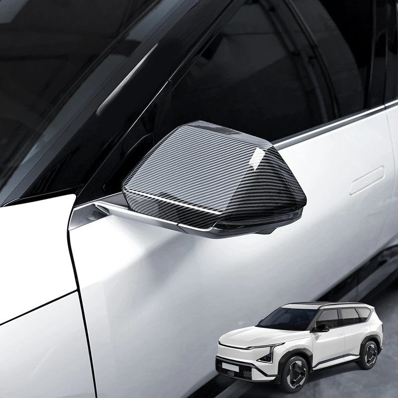 Dành Cho Xe Kia EV5 2024 2025 LHD Xe Điều Chỉnh Gương Chiếu Hậu Trang Trí Bao Sợi Carbon Ngoại Thất Viền