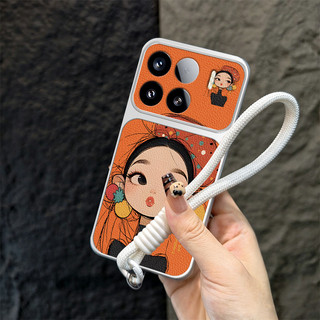 Ốp Lưng PBZZ Cho xiaomi 15t 15 pro 15 ultra 5g Vỏ Điện Thoại Lo Âu Vỏ Mềm Chống Sốc Thiết Kế Mới Thẩm Mỹ Hoạt Hình Dễ Thương Có Dây Buộc Cho Bé Gái TBDTMD1