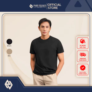 Áo phông cổ tròn nam Phan Nguyễn, chất liệu cotton mềm mát, thiết kế đơn giản, năng động APC.225-227