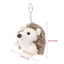 Móc khóa sang trọng PYCOU Hedgehog, Móc khóa kim loại sang trọng mềm mại Búp bê nhím sang trọng, Móc khóa động vật nhồi bông màu nâu dễ thương đáng yêu để trang trí ba lô