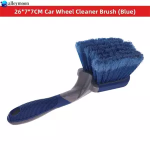 Bàn chải lốp màu xanh có tay cầm thoải mái Lông mềm cho vành bánh xe và bước chân