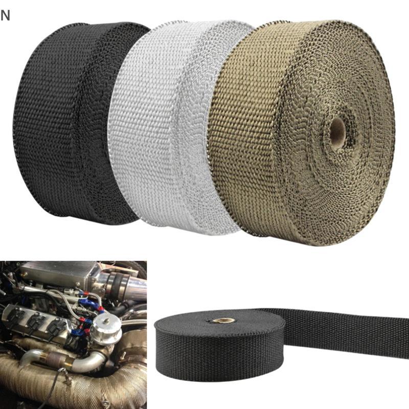 Băng cách nhiệt bọc ống xả xe máy NS, sợi chịu nhiệt cao, bảo vệ chống cháy, kèm dây buộc