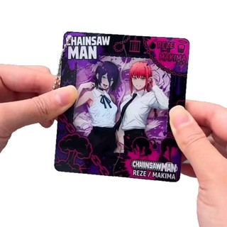 Makima Reze Anime Móc Khóa Cưa Xích Người Nam Móc Chìa Khóa Cho Nữ Hoạt Hình Sáng Tạo Cosplay Kawaii Kéo Trượt Acrylic Quyến Rũ Quà Tặng