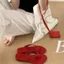 TT Phiên Bản Hàn Quốc Flip-Flops Flip-Flops Nữ Phù Hợp Với Giày Đi Biển Mùa Hè Dép Da