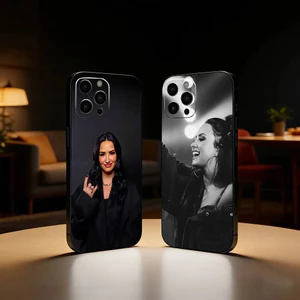 Ốp Điện Thoại TP-1 Demi l-Lovato Singer Cho iPhone17,16,15,14,13,12 Plus, Vỏ Đen Silicon Mềm Max
