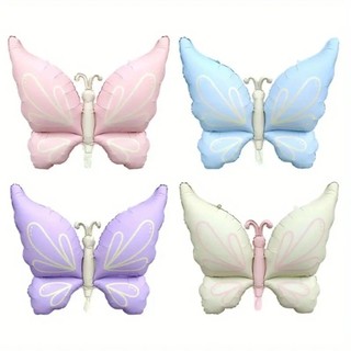OIWLSAX321 Bóng bay hình con bướm, Bóng bay màng nhôm mờ hoạt hình, Ins cho bé Bóng bay nổi lớn Trang trí tiệc sinh nhật