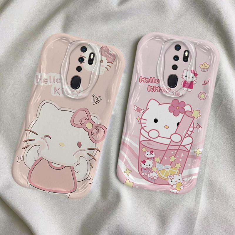 Ốp Lưng Cho OPPO A9 2020 A5 2020 Phim Hoạt Hình Kem Cặp Đôi Mèo Mềm TPU 3D Sóng Silicon Vỏ Điện Thoại