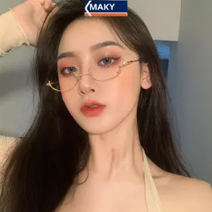 Kính MátVintage Maký Cho Bé Gái, Khung Kim Loại, Phù Hợp Cosplay Và Tiệc Tùng