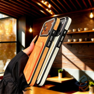 Da Cao Cấp Miếng Dán Thẻ Kết Cấu Denim Vỏ Điện Thoại Cho iPhone 17 Pro Max 12 13 14 15 16 Pro Max Lỗ Lớn Khung Ống Kính Kim Loại Vỏ Chống Sốc Có Khe Cắm Thẻ Sau