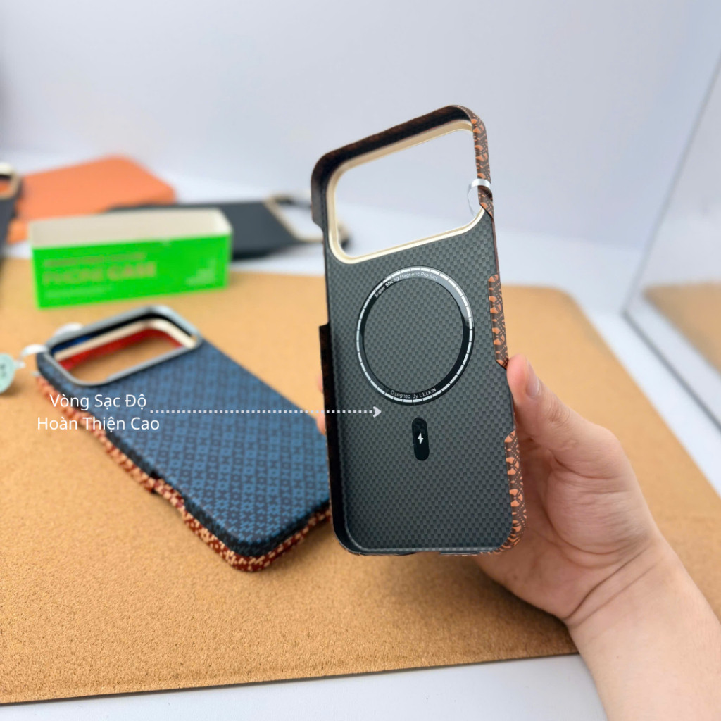 [Chính Hãng] Ốp Lưng iPhone 17 Pro Max UELKIN Sợi Aramid Cao Cấp - Siêu Mỏng Nhẹ, Sạc Từ Tính, Viền Camera Kim Loại