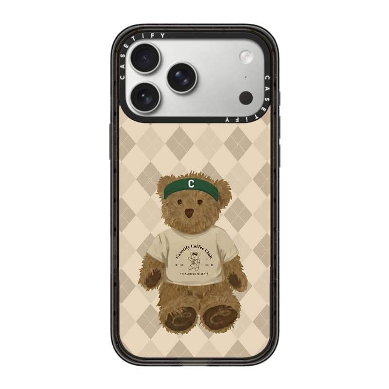 CASECASE X Sip & Serve Bear Case Black / Sky Blue / Pink Fizz Candy Collection Color Clear Hard Hard Magnet Impact Case cho Apple IPhone 13 14 15 16 17Pro Max Plus Có Hộp