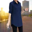 Áo sơ mi nữ dáng rộng màu trắng trơn size S-6XL, phù hợp mặc hàng ngày