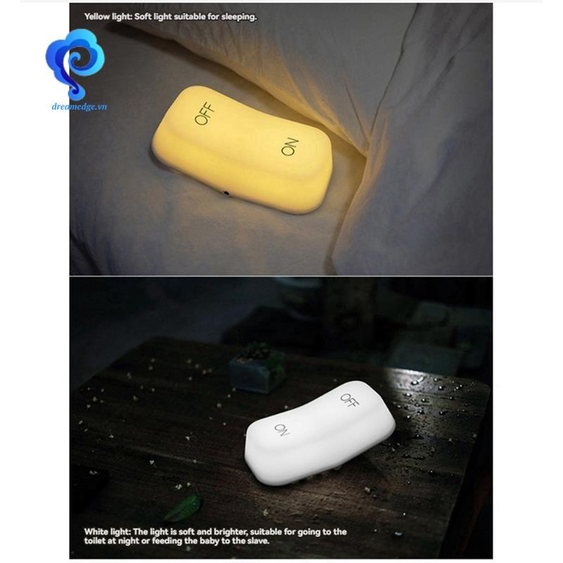 [dreamedge] Đèn LED để bàn cảm biến trọng lực, sạc USB, ánh sáng vàng, dùng cho phòng ngủ, đầu giường