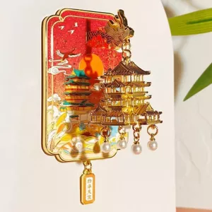 Nanchang Văn Hóa Sáng Tạo Tengwangge Dạ Quang Đèn Lồng Kim Loại Tủ Lạnh Dán Sáng Tạo Thành Phố Du Lịch Bộ Sưu Tập Quà Lưu Niệm 0424