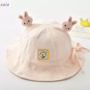 Mũ Cotton SAIA cho bé gái với họa tiết hoạt hình đáng yêu, mềm mại và bảo vệ khỏi ánh nắng mùa xuân/hè.