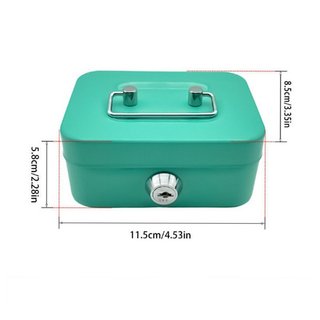 Hộp Đựng Tiền Kim Loại Mini Trẻ Em Tiền An Toàn Có Thể Khóa Đồng Xu Ngân Hàng Thép Hộp Bảo Quản Văn Phòng Tại Nhà