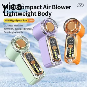 Quạt cầm tay Mini YICA, Làm mát không khí với quạt USB nhẹ, Quạt bỏ túi tốc độ cao có thể sạc lại di động Turbo 100 Tốc độ có thể điều chỉnh Quạt bỏ túi mùa hè