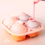🌤️COD🌤️Khuôn silicon làm đá viên, họa tiết bông hồng,Khuôn thạch 4 viên có nắp đậy xinh xăn cute trang trí