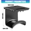 Adhesive Headphone Hook Under Desk Mount Bracket For Gaming Headset Controller