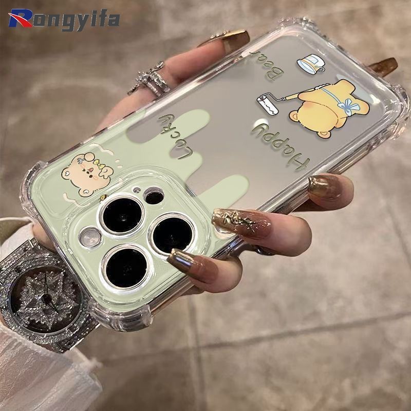 Ốp Điện Thoại Gấu Hoạt Hình Cho OPPO Reno 15 15C 15F 14F 14 ProMax Mini Find X9 X9S X8S X8 Pro Ultra Plus 5G 4G Vỏ Trong Suốt Ếch Dễ Thương Bìa Mềm