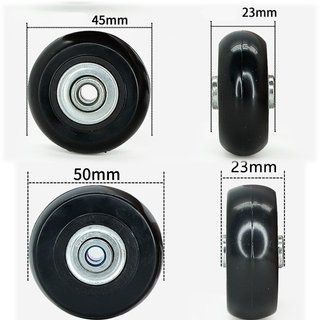 Bánh xe hành lý hạng nặng Vòng bi kim loại Im lặng Smooth Con lăn thay thế chống mài mòn 45mm 50mm