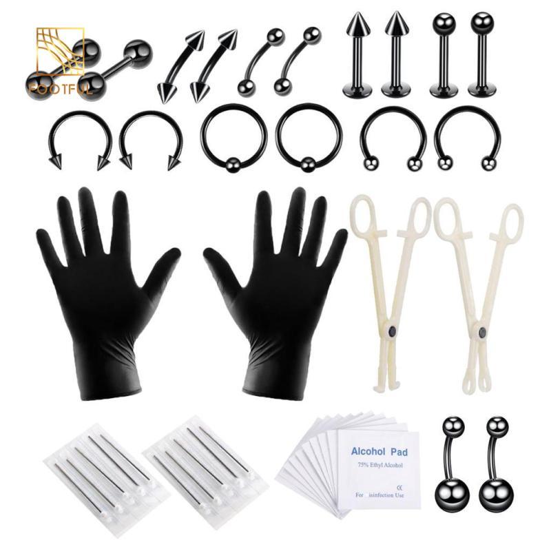 Đồ dùng xăm chuyên nghiệp - Bộ 42 dây chuyền body cho lông mày, bụng và lưỡi