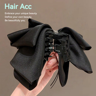 Kẹp Tóc Phong Cách Hàn Quốc từ Vải Đuôi Ngựa, Size Lớn với Chiếc Nơ Elegant