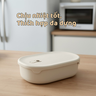 Hộp cơm trưa bằng silicon 750ml Hộp đựng thực phẩm có thể gập lại Chống rò rỉ Tủ đông vi sóng Văn phòng an toàn