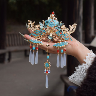 Vương miện tóc Qiling với tua rua - Phù hợp làm kẹp tóc thời trang