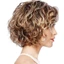 Sẵn sàng giao hàng Nữ xiên Nổ Lông Tơ Ngắn Xoăn Tóc Giả Mũ Đội Đầu WIG-017B
