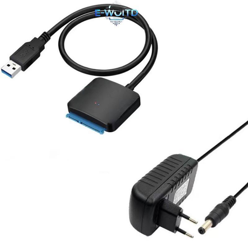 Cáp E-WOITD USB 3.0 Sang SATA Sata III Sang USB Adapter Cáp Chuyển Đổi Hỗ Trợ 2.5 / 3.5 Inch SSD Bên Ngoài HDD Adapter Ổ Cứng E-WOITD