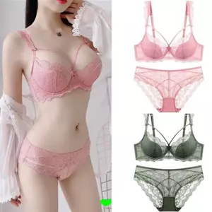 Bộ Áo Ngực Ren Mỏng Gợi Cảm Nguyên Chất Desire Quần Lót Nữ Vú Lớn Nhìn Nhỏ Kích Thước Lớn DE Cup Hỗ Trợ Ngực Áo Ngực