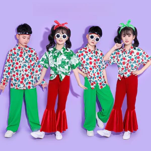 💕Chỗ💕Trẻ Em Hồng Chuông Đáy Quần Trang Phục Quần Áo Bé Gái 3-12 Tuổi Mới Lạ Halloween Liên Hợp Quốc