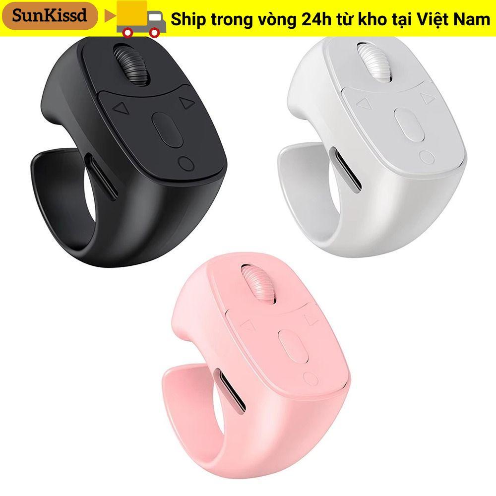 SUNKISSD Bluetooth Page Turner, Điều khiển từ xa vòng không dây có thể sạc lại USB, với con lăn Trang tự động Chuột Selfie di động cho Android cho bộ điều khiển Kindle
