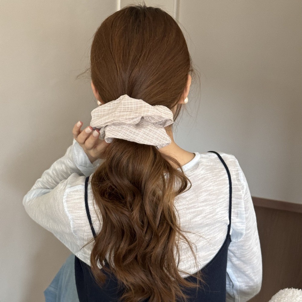 Hululu / Nhỏ Tươi Xanh Scrunchy Dây Buộc Tóc Nữ Cao Cấp Cảm Giác Buộc Tóc Dây Cao Su Phong Cách Mới Dây Buộc Đầu Bền Phụ Kiện Tóc