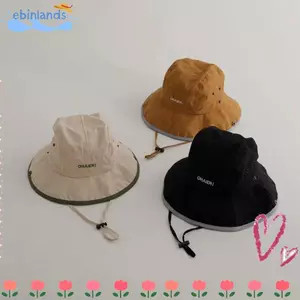 Mũ xô EBINLANDS, Mũ ngư dân nhẹ chống tia cực tím, Mũ Panama màu trơn thoáng khí có thể điều chỉnh thông thường ngoài trời